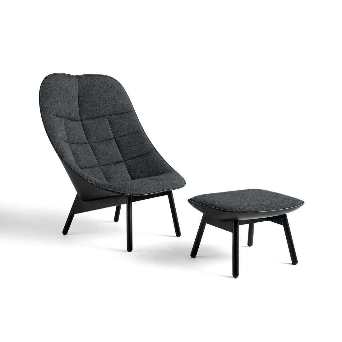 Uchiwa Lounge Chair Quilt black/grey